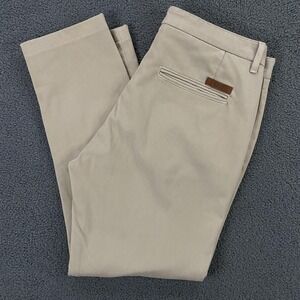 Hiroshi KATO The Axe Chino Pants FITS 34x27 Beige Slim Tapered Stretch Made USA